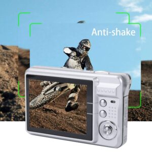 Mini Digital Camera, 1080P HD 2.7" LCD Screen 8X Digital Zoom 18MP 30fps Video Camera for Kids Children Gift(Silver)
