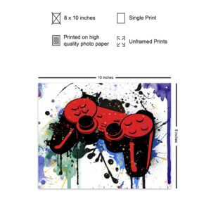 Game Room Decor - Remote Control Wall Art - Gaming Gifts for PC Gamer, Xbox, PS4, Playstation, Video Game, Arcade, Men, Teens, Kids - Man Cave, Dorm, Bar, Boys Bedroom - Urban Graffiti Posters