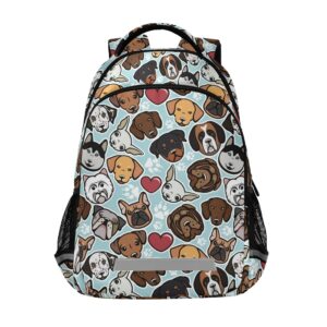 alaza cute dog print doodle animal backpack purse for women men personalized laptop notebook tablet school bag stylish casual daypack