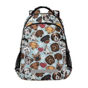 ALAZA Cute Dog Print Doodle Animal Backpack Purse for Women Men Personalized Laptop Notebook Tablet School Bag Stylish Casual Daypack