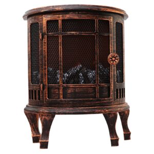 fireplace charcoal lantern electric fireplace simulated flame stove heater led insert electric fireplace usb or battery powered simulation fireplace lantern fireplace lamp led (coffee), 24n38l149t