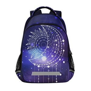 alaza dreamcatcher moon sun dream catcher backpack purse for women men personalized laptop notebook tablet school bag stylish casual daypack, 13 14 15.6 inch