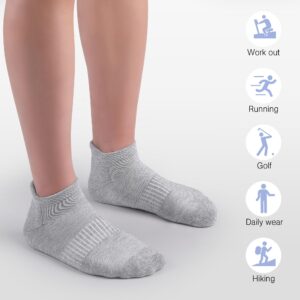 Felicigeely Ankle Socks Athletic Running Socks Low Cut Sport Socks Breathable Cushioned Tab Socks for Men Women 6 Pairs