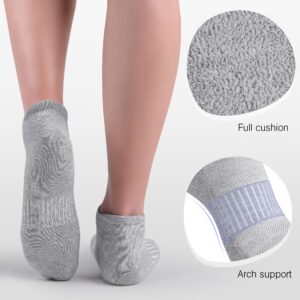 Felicigeely Ankle Socks Athletic Running Socks Low Cut Sport Socks Breathable Cushioned Tab Socks for Men Women 6 Pairs