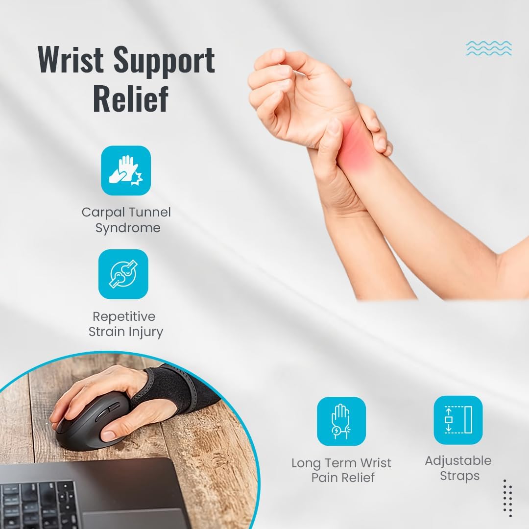 Hotcakes Wrist Supports (2PCS) for Carpal Tunnel Syndrome, Arthritis and Tendonitis – Breathable Hand and Wrist Brace Provides Wrist Splint for Joint Pain