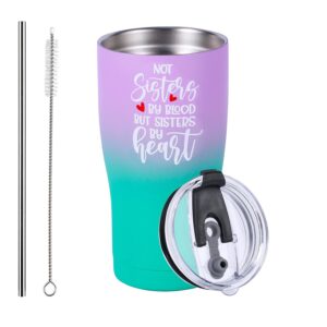 gifts for women, birthday gifts for sister in law, best sister coffee tumbler 20oz-sisters by heart-soul unbiological sister, best friend birthday gifts, christmas gifts idea,gifts for friends female
