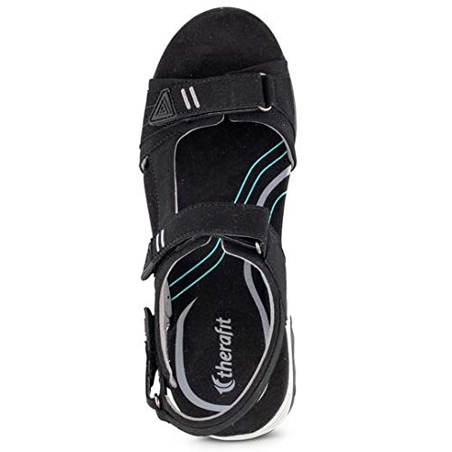 Therafit Kendall Women's Water Resistant Sport Sandal - Black 8