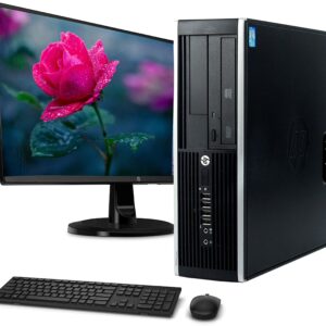 HP Elite 6300 Small Form Computer Desktop PC, Intel Core i5 Proccessor, 16GB Ram, 256GB M.2 SSD, WiFi & Bluetooth, Wireless Keyboard and Mouse, 22-inch FHD Monitor, Windows 10 Pro (Renewed)