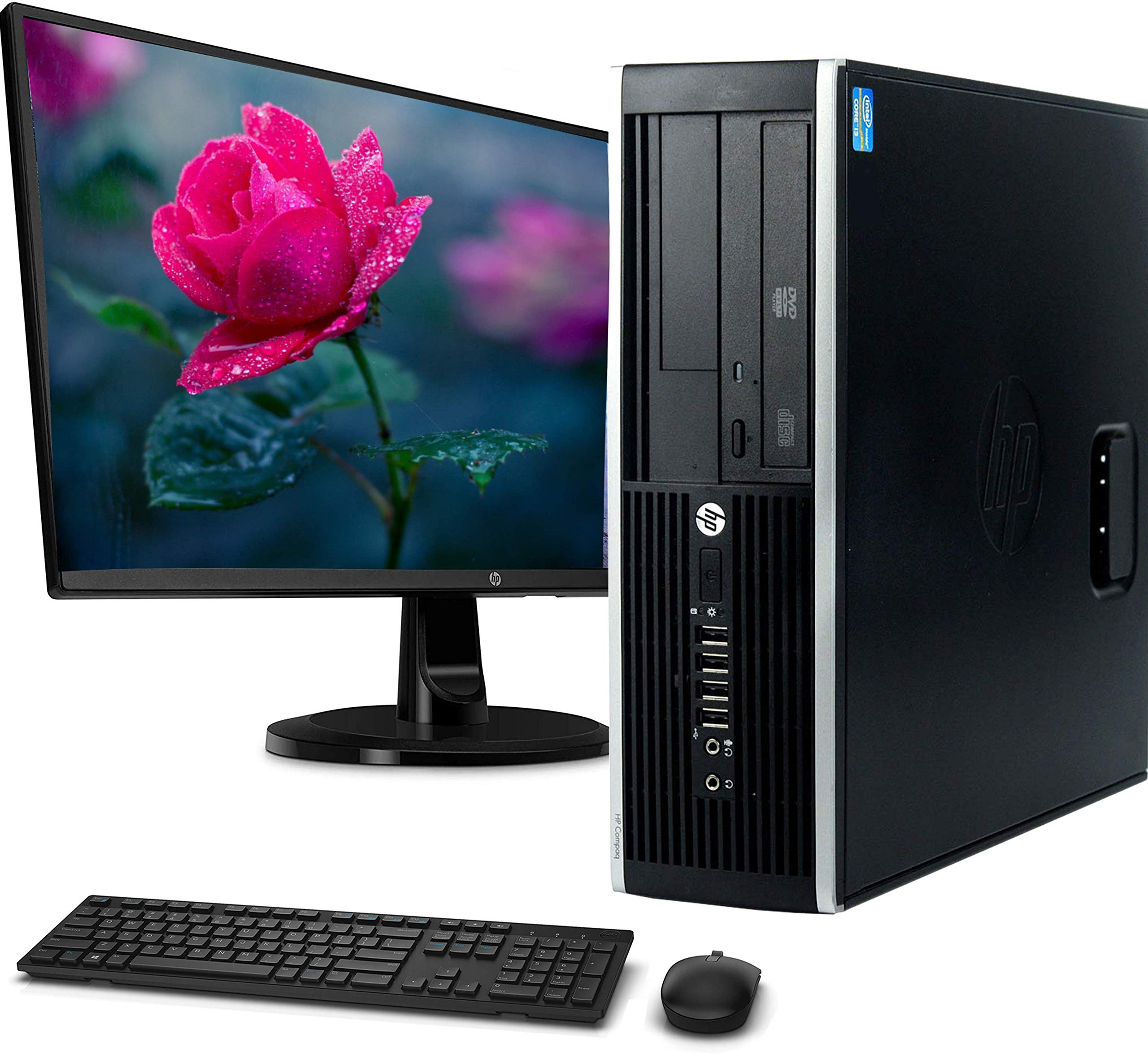 HP Elite 6300 Small Form Computer Desktop PC, Intel Core i5 Proccessor, 16GB Ram, 256GB M.2 SSD, WiFi & Bluetooth, Wireless Keyboard and Mouse, 22-inch FHD Monitor, Windows 10 Pro (Renewed)