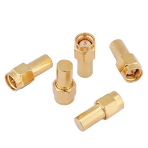 SMA Terminators, 5Pcs SMA Male Connector Coaxial Matched Terminator Termination Load 50 Ohm 2W, SMA Male Coaxial Load 50 Ω, Used for Electrical Components Instruments