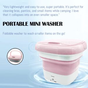 Mini Portable Washing Machine - Folding Washing Machine - Bucket Washer for Clothes Laundry- Collapsible Washing Machine - Underwear Washing Machine for Camping, RV, Travel, Small Spaces