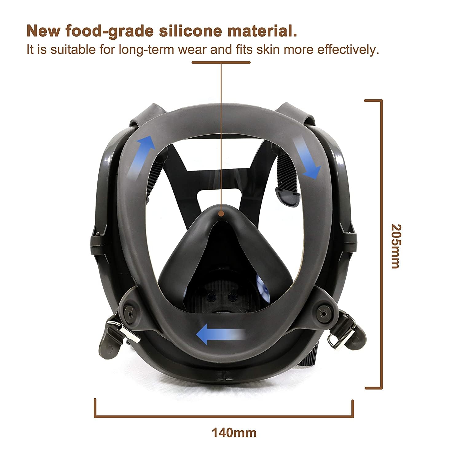 Bgs13 Full Face Respirаtor Reusable, Gas Cover Organic Vapor Mask and Anti-fog,dust-proof Full Face Cover ,Protection for for painting, mechanical polishing, logging, welding and other work protection