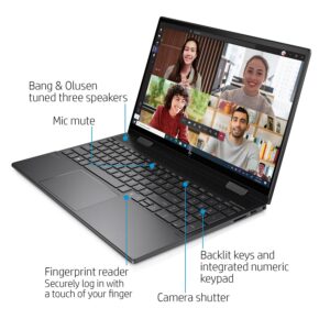 HP Envy x360 2-in-1 Flip Laptop, 15.6" Full HD Touchscreen, AMD Ryzen 7 5700U 8-Core Processor, 32GB RAM, 1TB PCIe SSD, Backlit Keyboard, Number Pad, Wi-Fi 6, Windows 11 Home, Stylus Pen Included