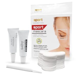 sports cosmetics, sports mascara, long lasting eyelash colorant, black