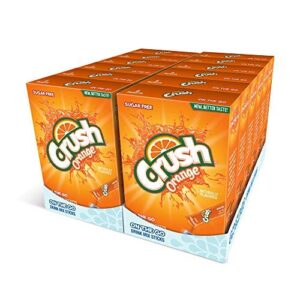 orange crush- powder drink mix - sugar free & delicious, makes 72 flavored water beverages