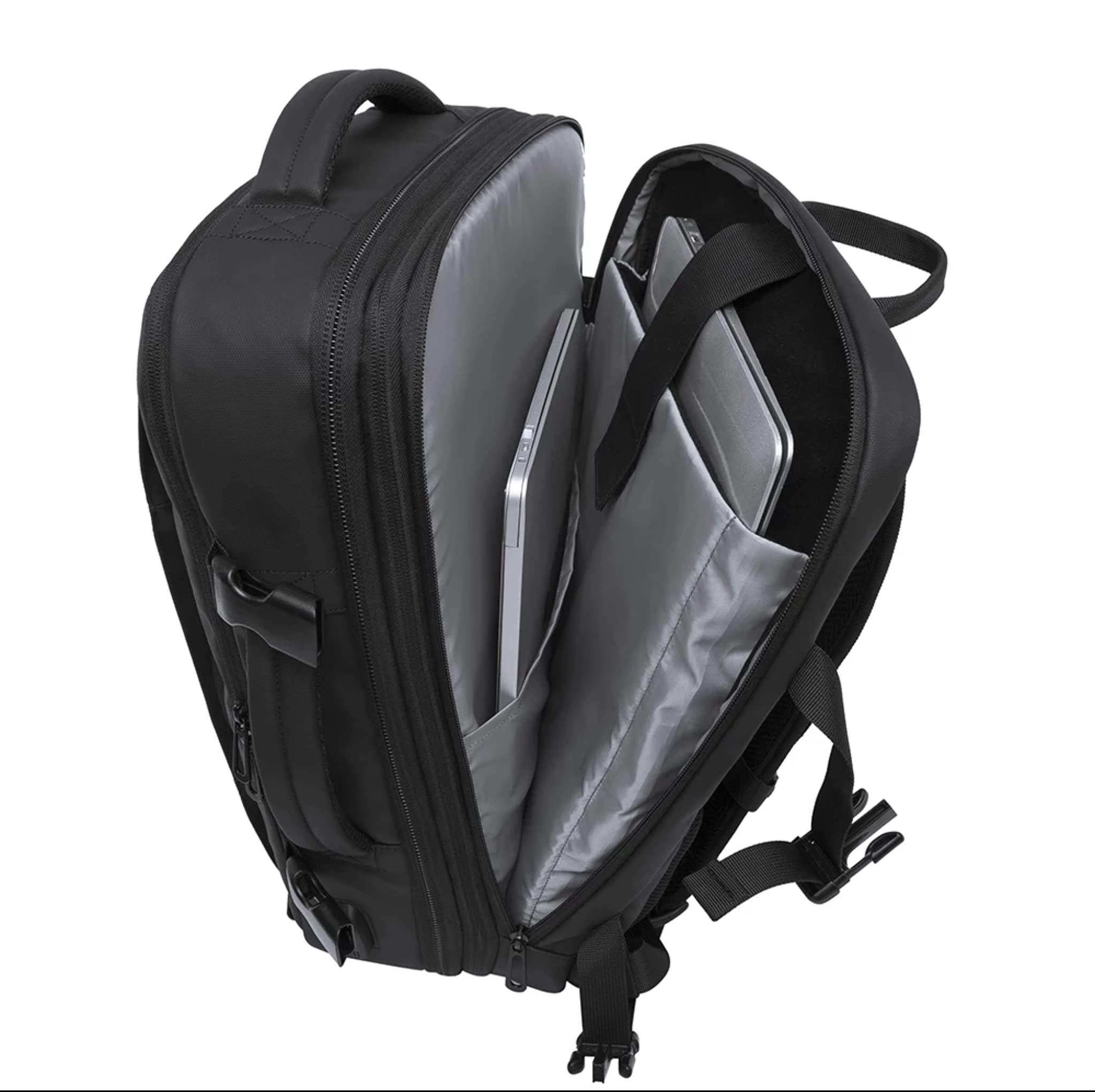 BANGE Laptop Backpack Expandable 21L-37L Waterproof USB Port 1.1 KG 15.6" Laptop Polyester Upgrade Travel Bag