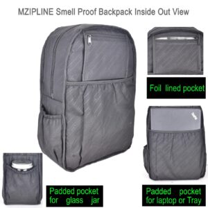 MZIPLINE Laptop Backpack Bag - Smell Proof- With TSA Lock & Key Anti Theft Travel Daypack bag Rucksack for Men & Women