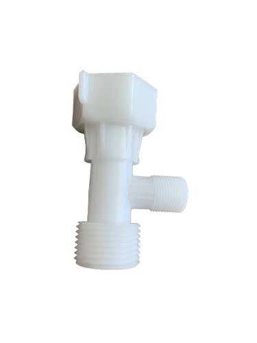 LeonKing Bidet US 7/8"(15/16") Up and down and 3/8" side T adapter plastic 3 way connector with rubber washer