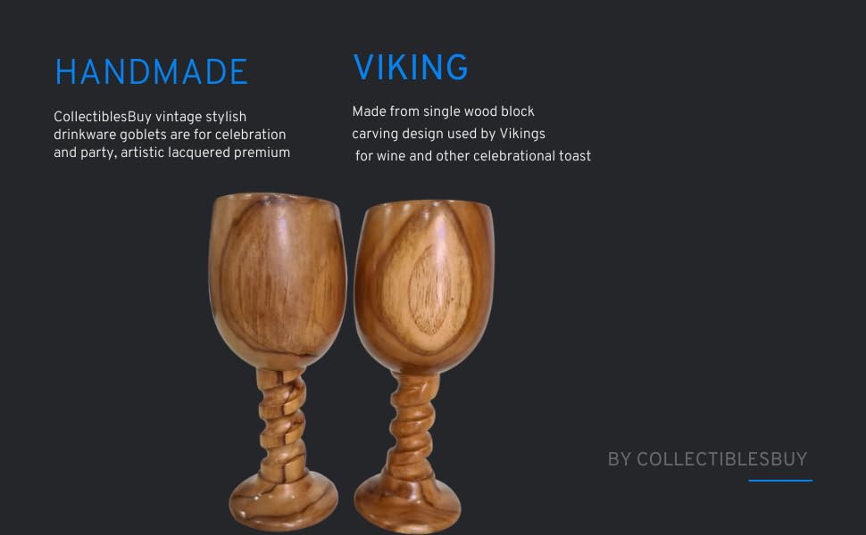 Handmade Wooden Shine Goblet Wine Glass Natural Wooden Wine Chalice Rustic Goblet Cup Drinkware Cummunion Toast Set of 2