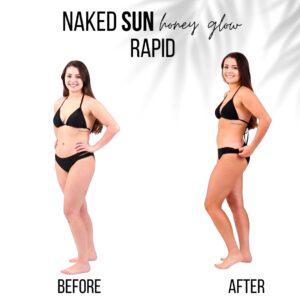 Naked Sun Honey Glow Spray Tanning Solution Trio Bundle (3 Items): Dark Bronze, Violet and Rapid Express Airbrush Tan Mist