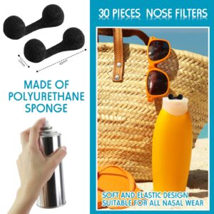 30 Pieces Disposable Nose Filters Spray Tanning With Softness Sponge Nose Filter for Sunless Nosebleed Airbrush Tanning