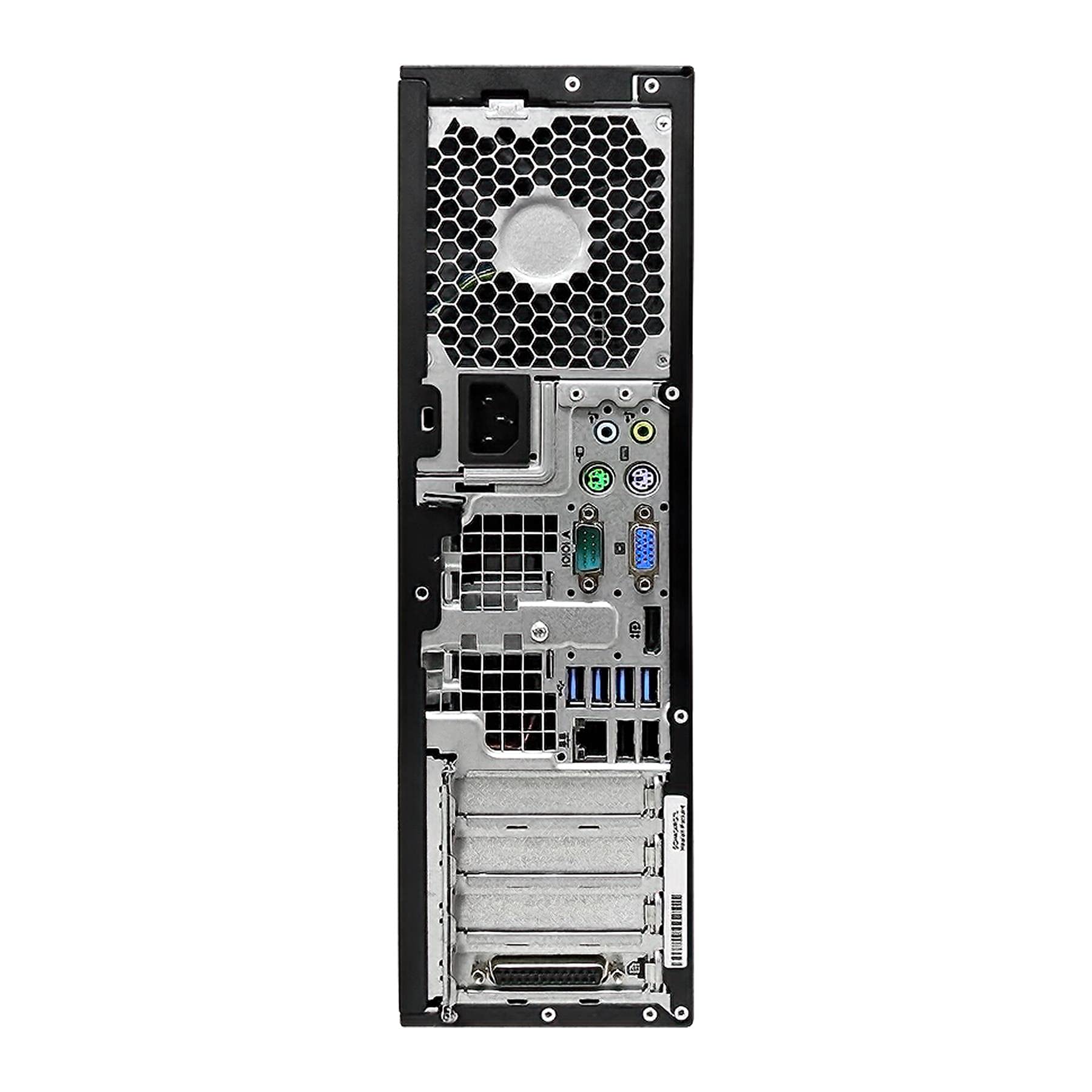 HP Compaq Pro 6300 SFF Desktop Home Computer PC with 24 Monitor(HDMI) (Intel Pentium 3.0 GHz, 8GB DDR3, 500GB HDD, Wi-Fi, DP Port, VGA, USB 3.0 Windows 10 Home 64-bit)(Renewed)