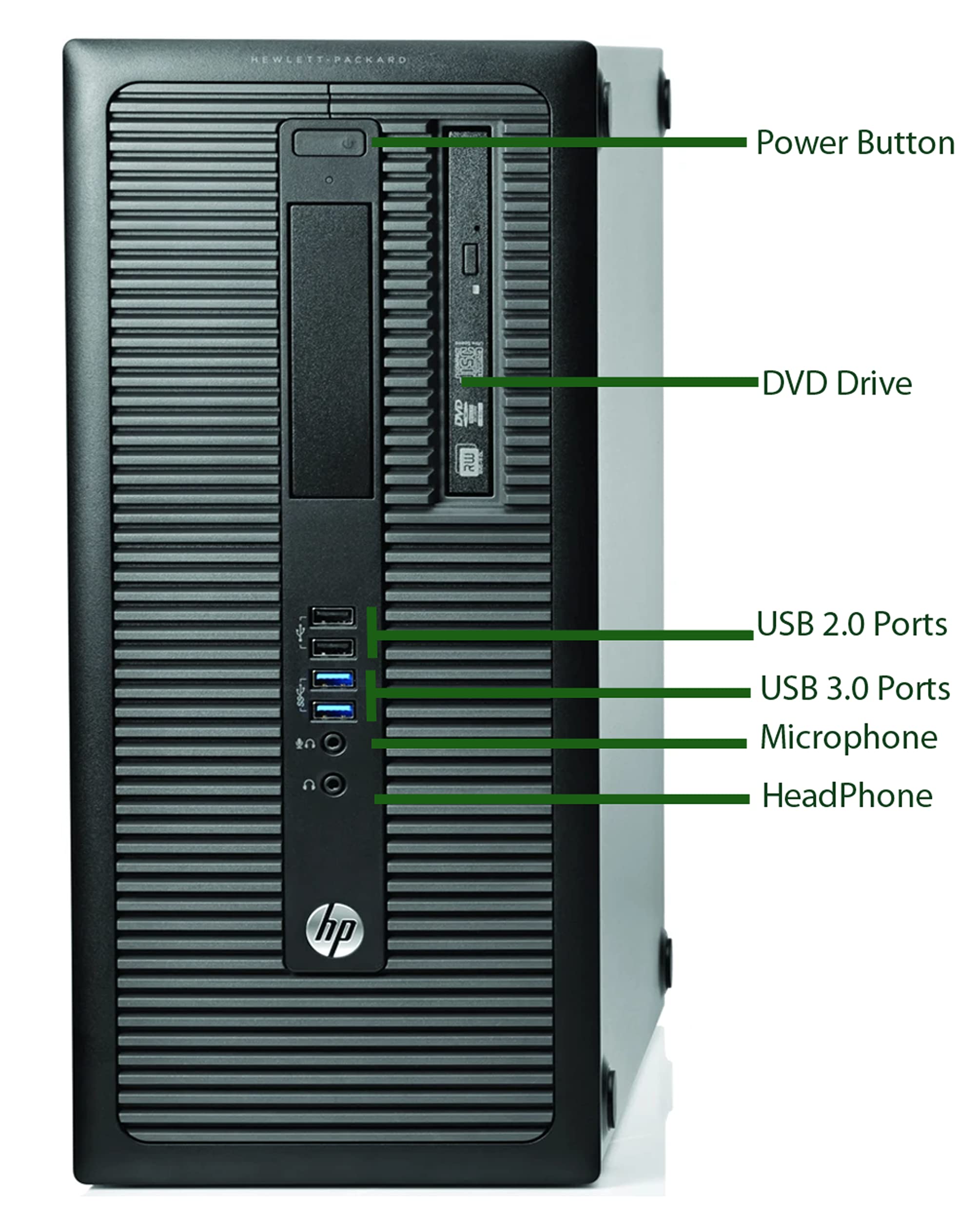 Hp EliteDesk 800 G1 Tower Computer Desktop PC, Intel Core i5 3.2GHz Processor, 16GB Ram, 256GB M.2 SSD + 1TB HDD, WiFi & Bluetooth, Wireleess Keyboard and Mouse, Windows 10 Pro (Renewed)