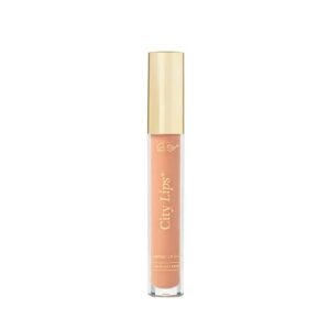 city beauty city lips - plumping lip gloss - hydrate & volumize - all-day wear - hyaluronic acid & peptides visibly smooth lip wrinkles - cruelty-free (nude)