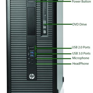 Hp EliteDesk 800 G1 Tower Computer Desktop PC, Intel Core i7 3.4GHz Processor, 16GB Ram, 512GB M.2 SSD, WiFi & Bluetooth, HDMI, Nvidia GeForce GT 1030 DDR5 2GB, Windows 10 Pro (Renewed)