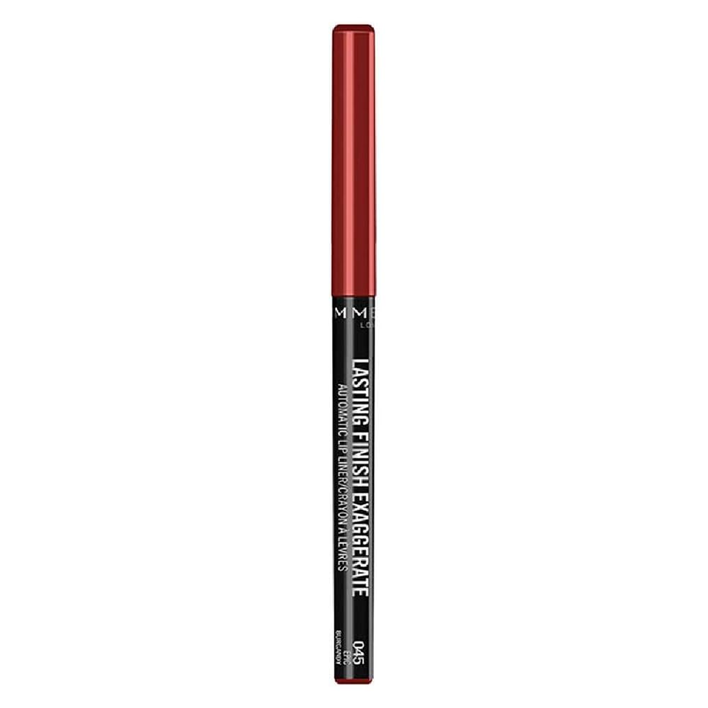 Rimmel Lasting Finish Exaggerate Automatic Lip Liner - Rich, Smooth Formula for Long Lasting Lip Looks - 45 Epic Burgundy, .01oz