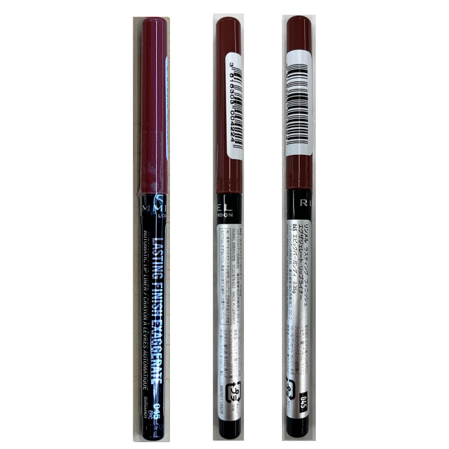 Rimmel Lasting Finish Exaggerate Automatic Lip Liner - Rich, Smooth Formula for Long Lasting Lip Looks - 45 Epic Burgundy, .01oz