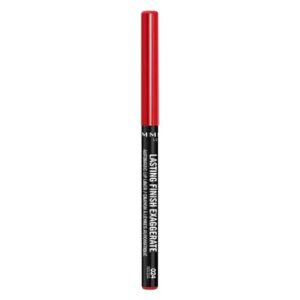 rimmel lasting finish exaggerate automatic lip liner - rich, smooth formula for long lasting lip looks - 024 red diva, .01oz