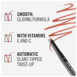 Rimmel Lasting Finish Exaggerate Automatic Lip Liner - Rich, Smooth Formula for Long Lasting Lip Looks - 018 Rose Addiction, .01oz