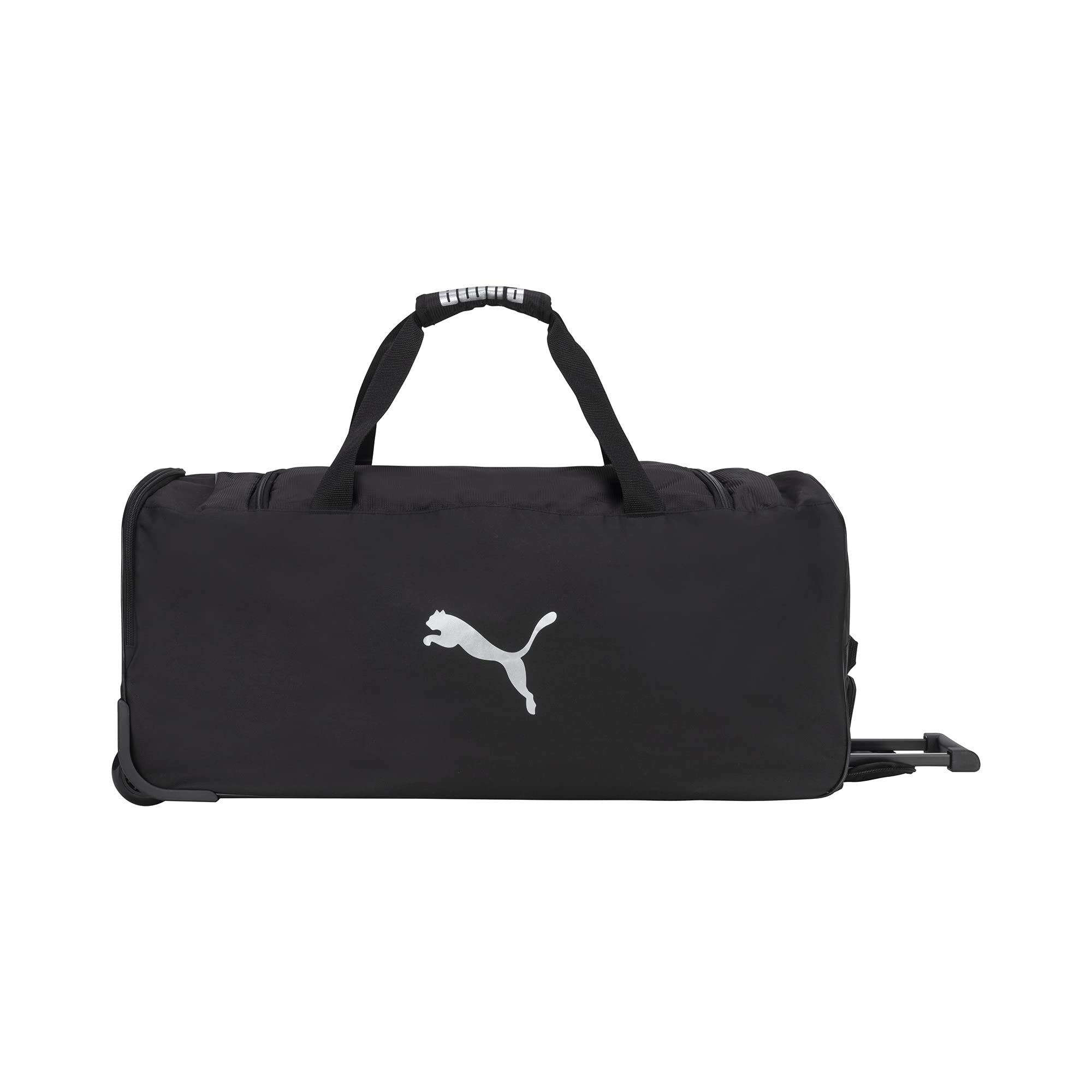 PUMA Evercat 22" Wanderer Rolling Duffel Bag, Black/Silver, One Size