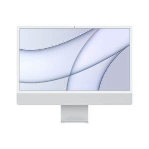 apple 2021 imac all in one desktop computer with m1 chip: 8-core cpu, 7-core gpu, 24-inch retina display, 8gb ram, 256gb ssd storage, matching accessories. works with iphone/ipad; silver