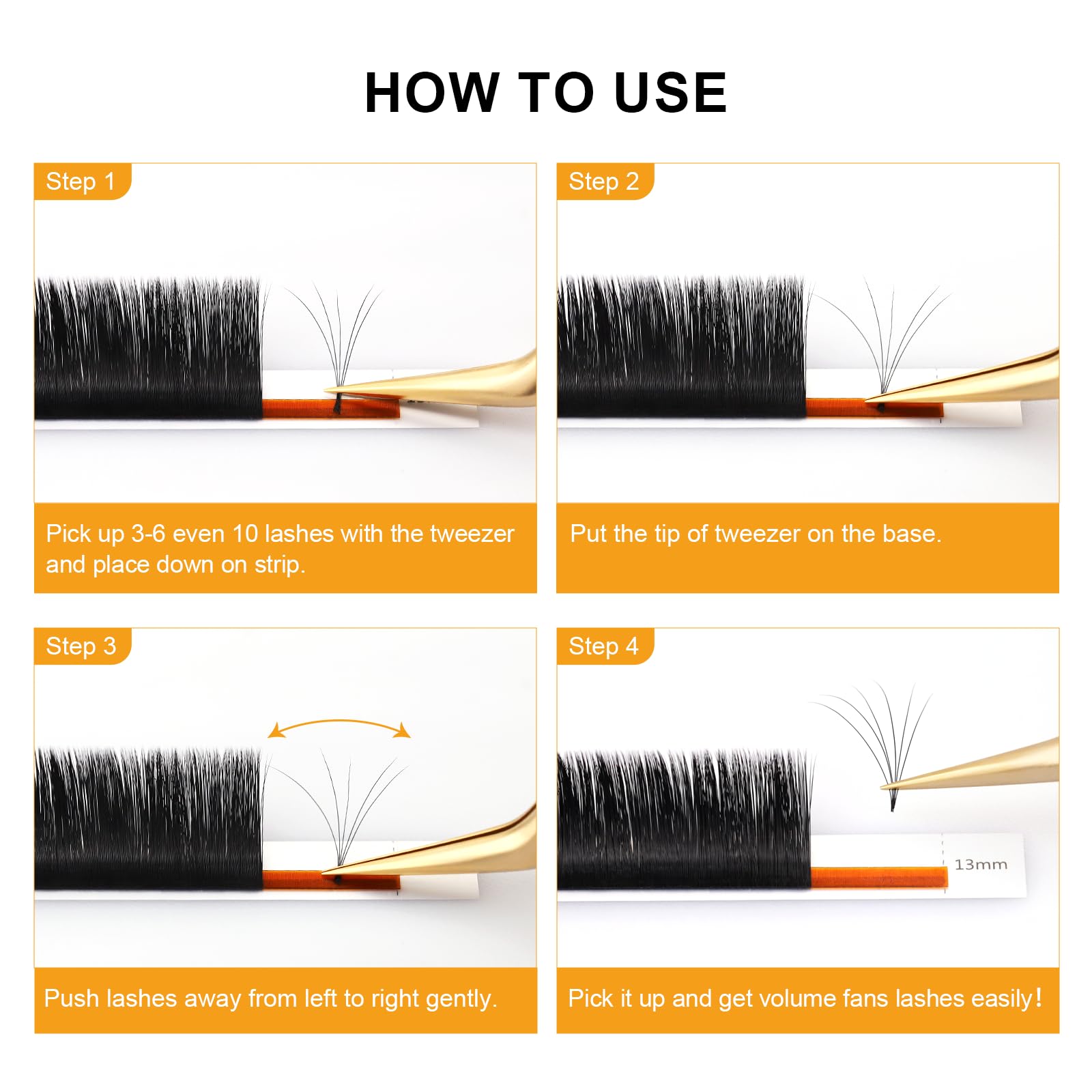 NAGARAKU Easy Fan Eyelash Extensions Volume Lash 0.05 D curl 8-15mm Mix Tray Rapid Blooming Faux Mink Cluster For Beginners Soft Professional Lash Supplies