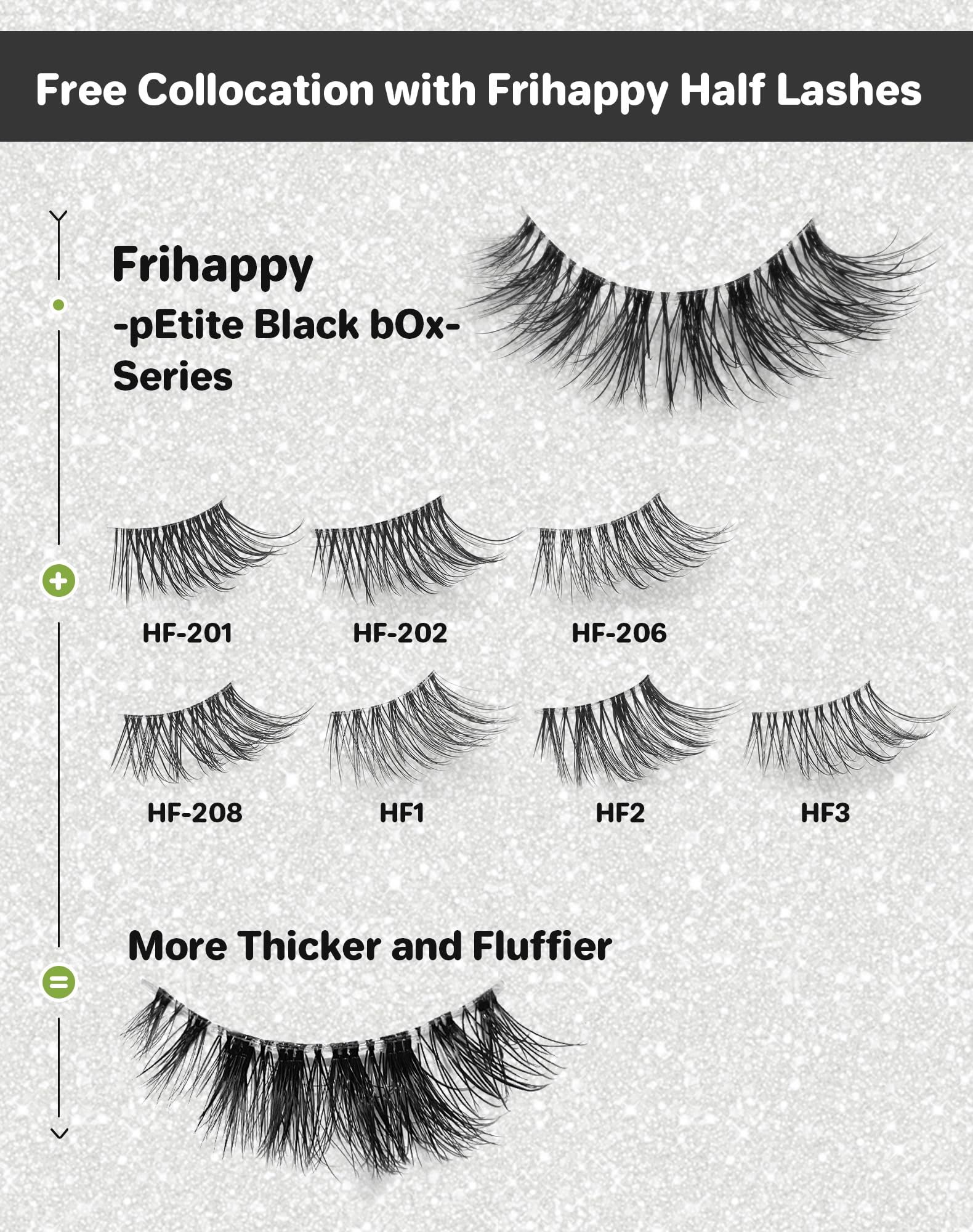 Eyelashes Lashes False Eyelashes Natural Eyelashes Wispy Lashes Mink Lashes False Eyelashes Natural 6 Pairs Frihappy DW6-Sexy