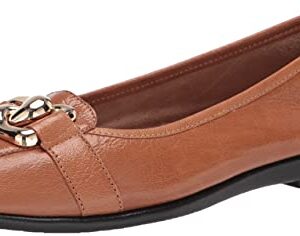 Aerosoles Women's Bristol Ballet Flat, TAN Leather, 7.5