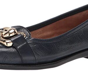 Aerosoles Women's Bristol Ballet Flat, NAVY LEATHER, 5