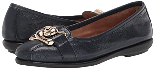 Aerosoles Women's Bristol Ballet Flat, NAVY LEATHER, 5