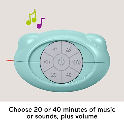 Fisher-Price Portable Baby Sound Machine Soothe & Go Succulent with Customizable Music & Timers for Newborns