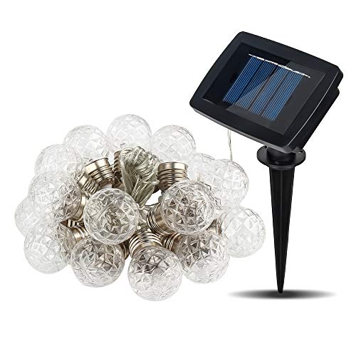 IUEECEN LED Solar String Light 12Ft Lantern Bulb Outdoor Garden Lawn Landscape Light Decoration Lighting Holiday Party Decor Dream Patio Fairy Lamp (3.8M 10Led)