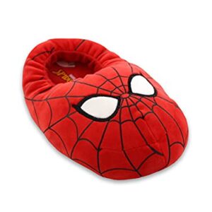 Marvel Spider-Man Mooshy Plush Adult Mens Slippers (Medium, Red)