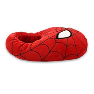 Marvel Spider-Man Mooshy Plush Adult Mens Slippers (Medium, Red)