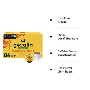 Gevalia Signature Blend Decaf Mild Light Roast K-Cup Coffee Pods (84 ct Box)