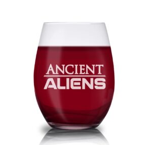 ancient aliens history logo laser engraved stemless wine glass - officially licensed