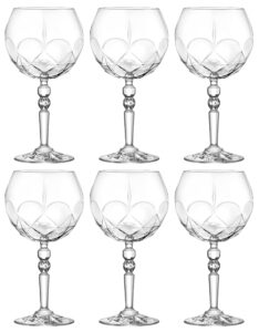 barski gin tonic glass - wine glass - cocktail - coupe - goblet glass - set of 6 crystal glasses - glass - beautifully designed goblets - each glass is 19.4 oz made in europe