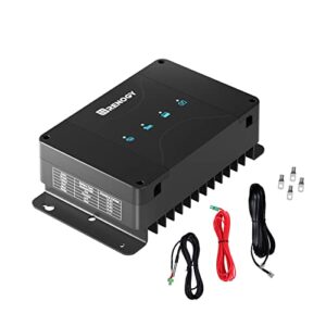 renogy 12v 50a dc to dc battery charger with mppt, on-board battery for gel, agm, flooded and lithium batteries, using multi-stage charging, solar panel and alternator