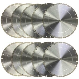 bosun (10 pack) 14 inch dry or wet cutting general purpose segmented high speed diamond saw blades for concrete stone brick masonry (14 - 10 pcs)