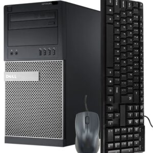 Dell OptiPlex 9020 Tower Computer Desktop PC, Intel Core i5 Processor, 8GB Ram, 120GB M.2 SSD + 2TB Hard Drive, WiFi & Bluetooth, HDMI, NVIDIA GeForce GT 1030 2GB DDR5, Windows 10 (Renewed)